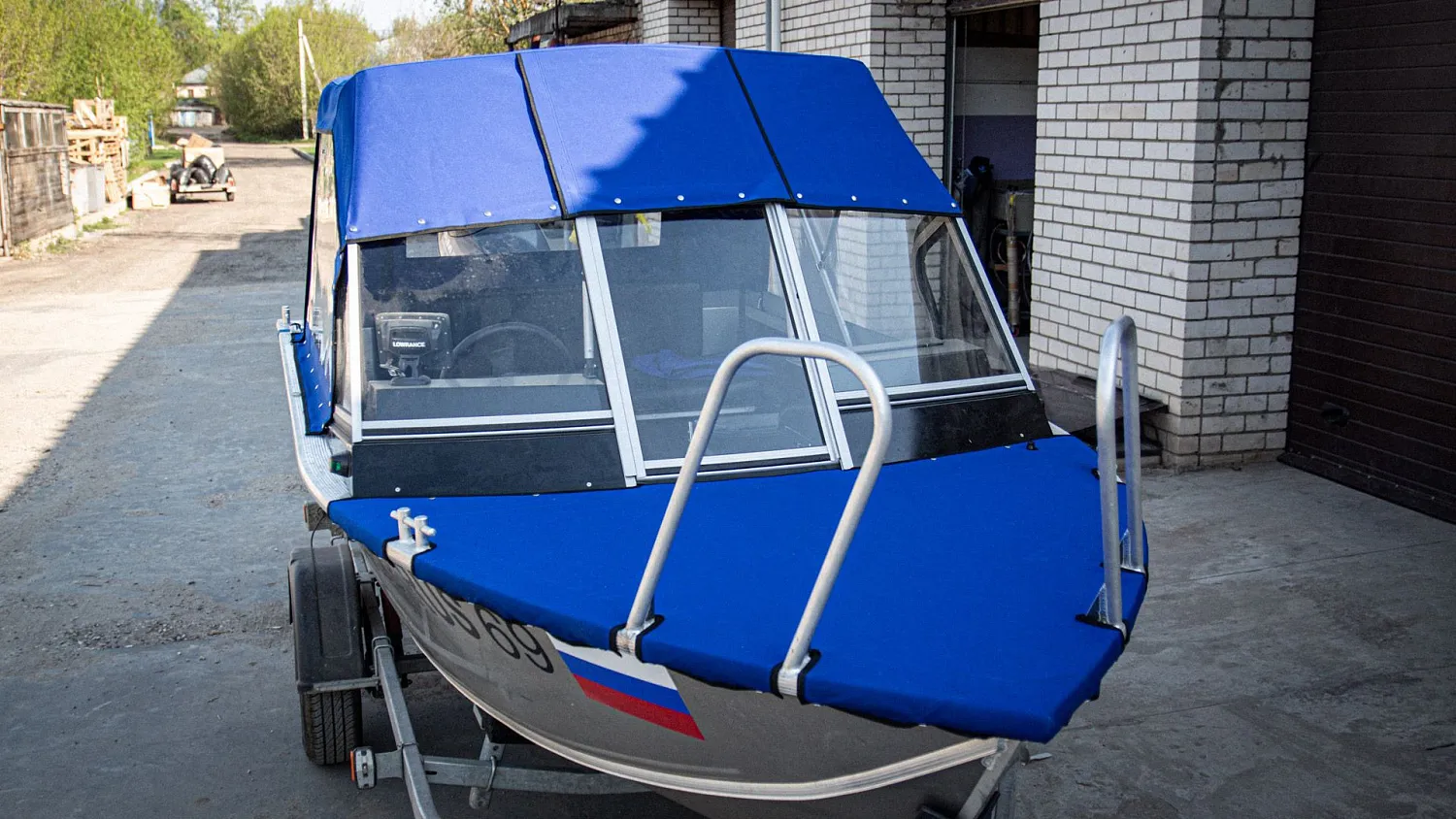 (2021) RealCraft 440 Тент ходовой на заводское стекло