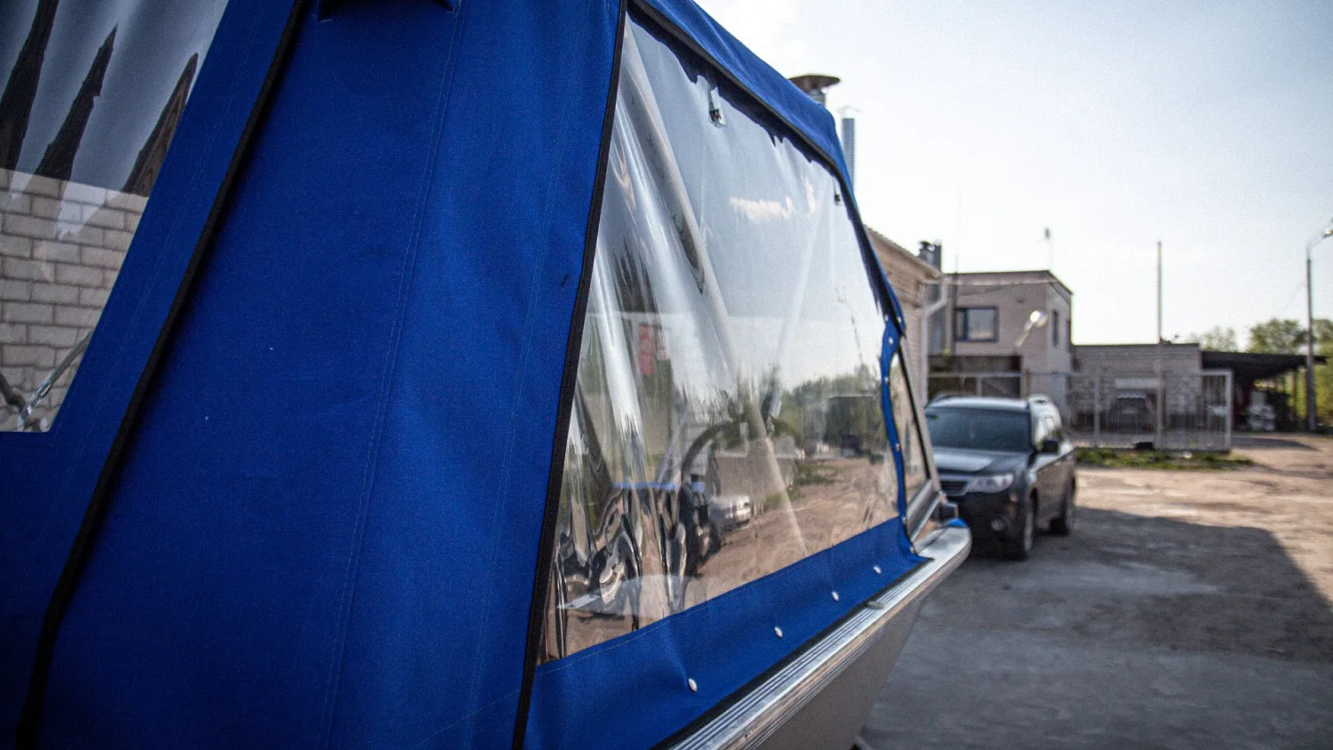 (2021) RealCraft 440 Тент ходовой на заводское стекло