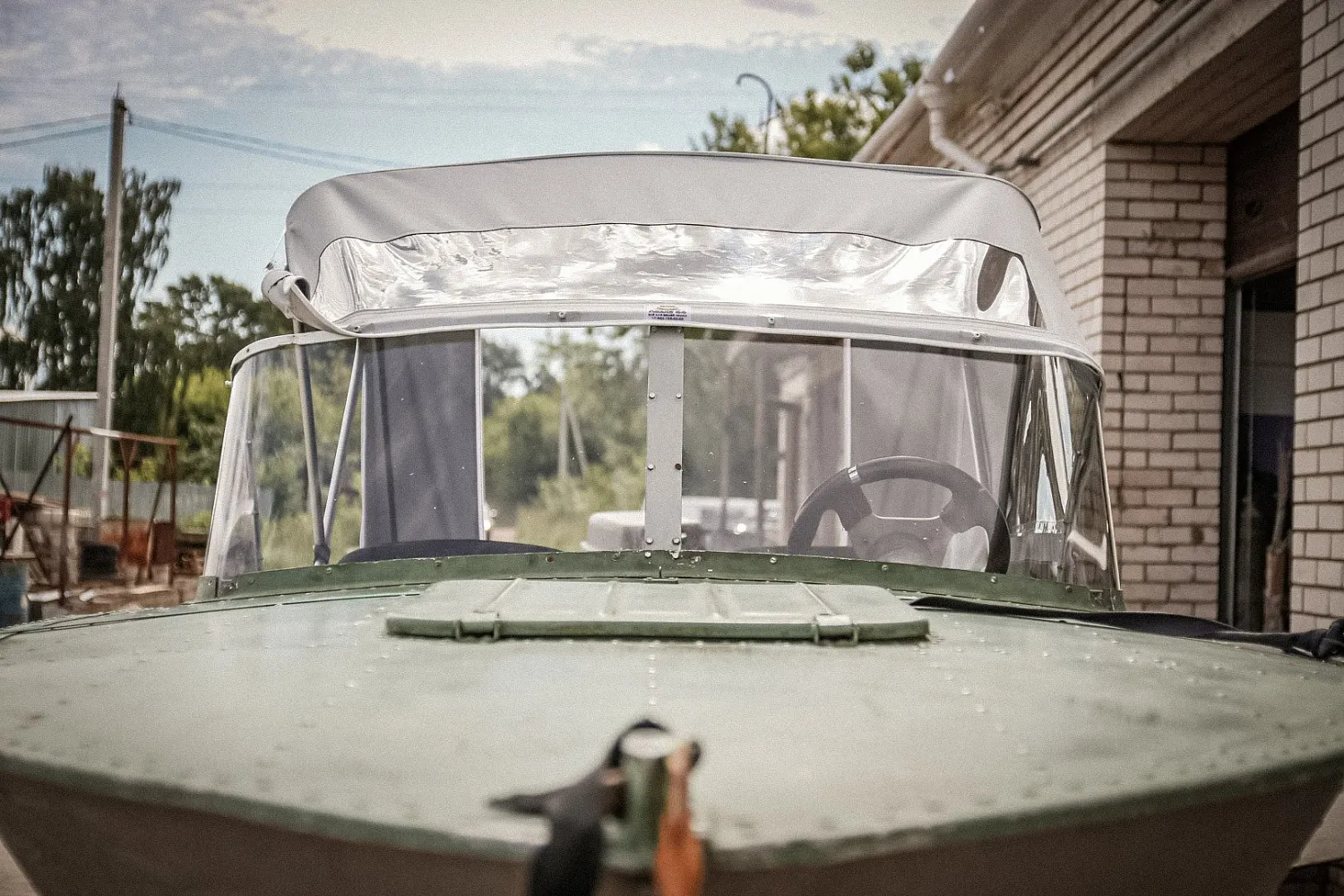 (2017) Прогресс 2 Заводское ветровое стекло и Ходовой тент