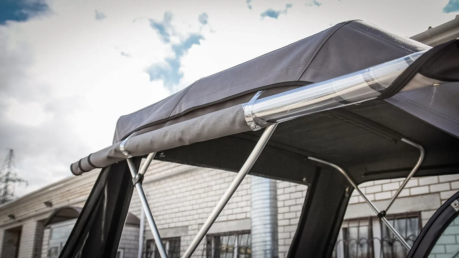 (2017) Волжанка 46 Фиш ходовой, носовой и транспортировочные тенты