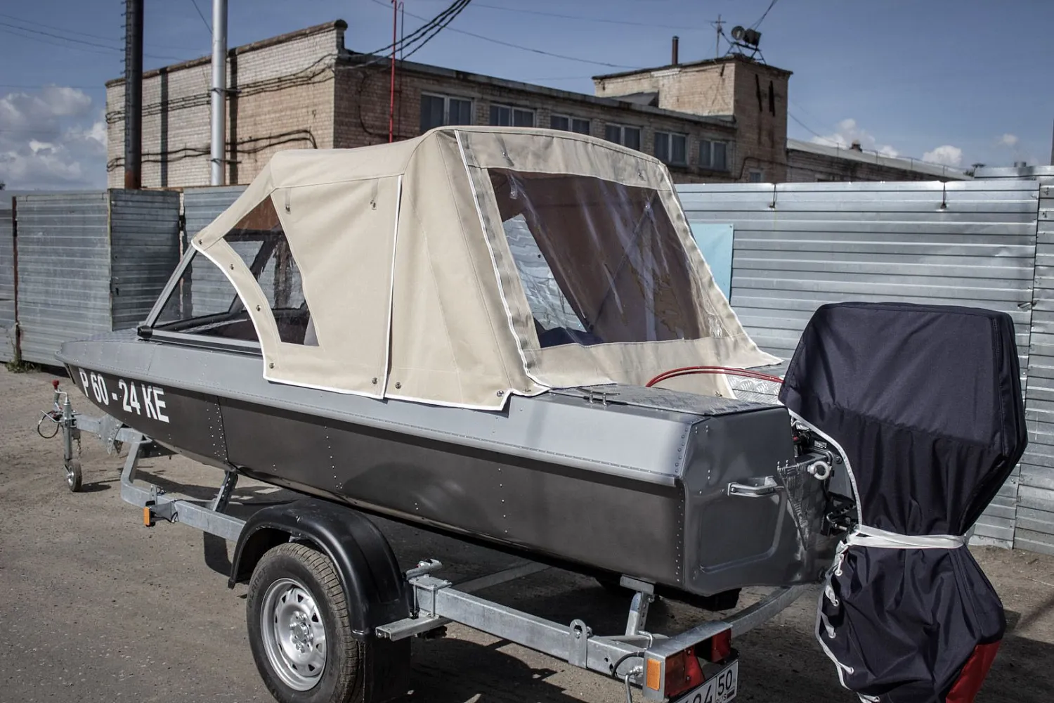 (2015) Обь 3 Ветровое стекло Премиум с боковиной Классик, тент Ходовой и Транспортировочный