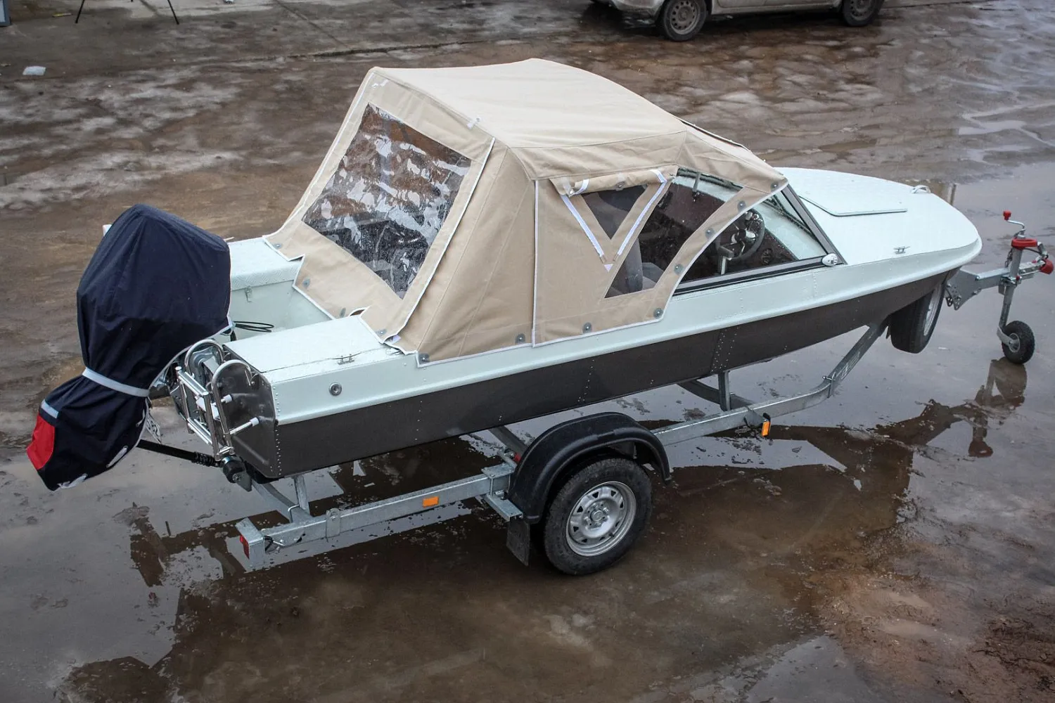 (2015) Обь 3 Ветровое стекло Премиум с боковиной Классик, тент Ходовой