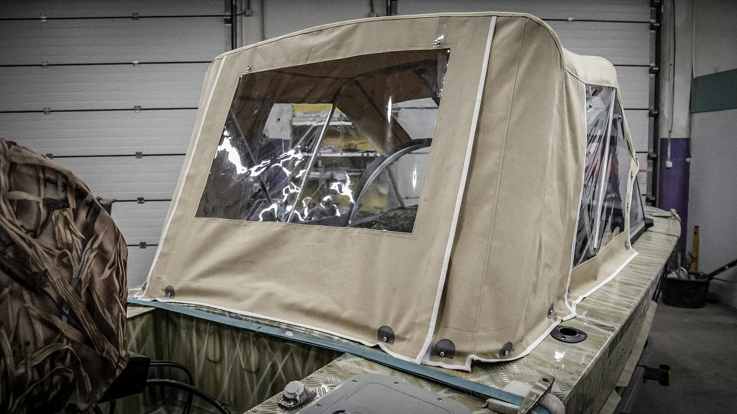 (2017) Прогресс 2 Заводское ветровое стекло, Тент ходовой, Тент стояночный