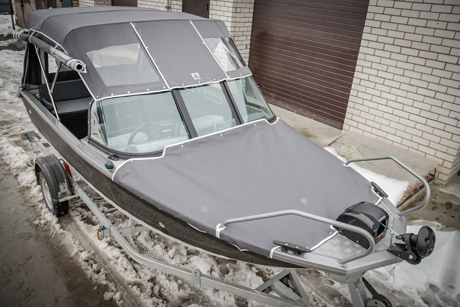 (2017) Волжанка 46 Фиш тент ходовой и носовой