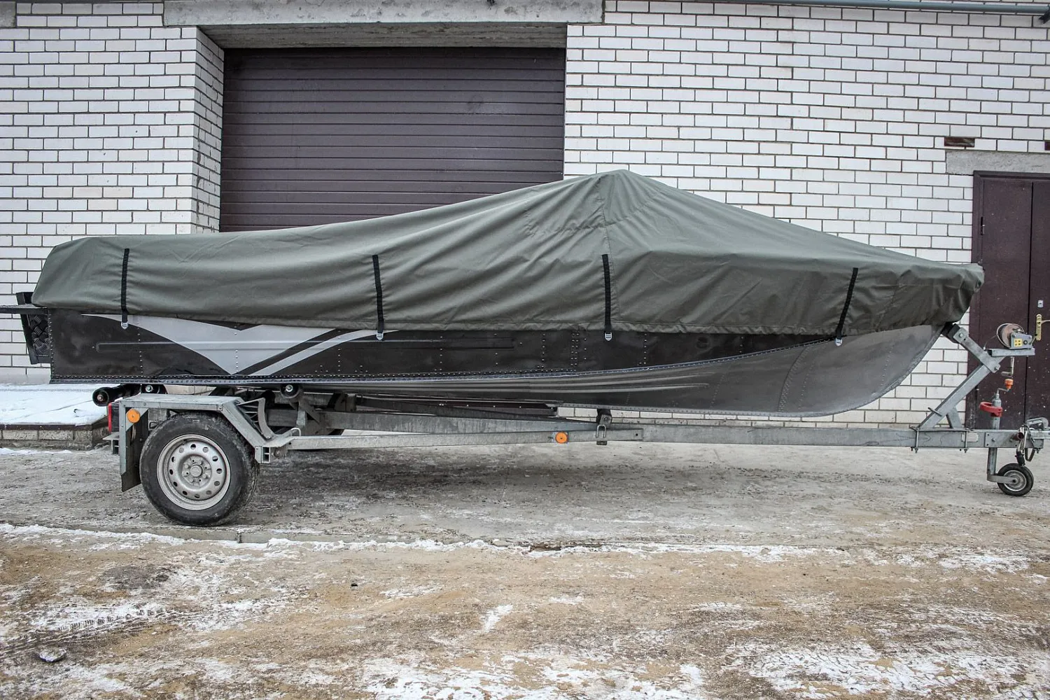 (2015) Казанка 2М Ветровое стекло Элит с боковиной Классик, Тент ходовой, стояночный и транспортировочный