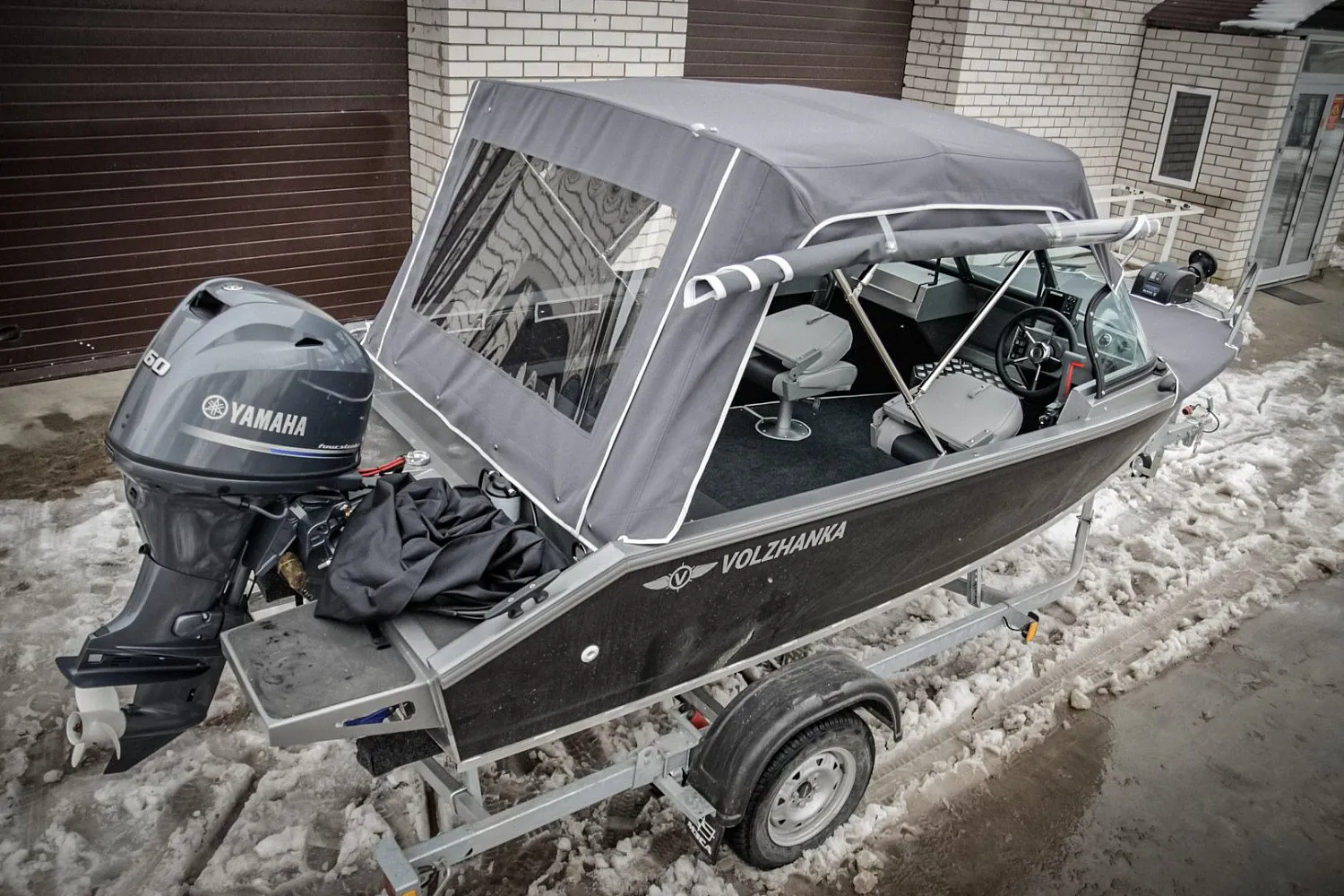 (2017) Волжанка 46 Фиш тент ходовой и носовой