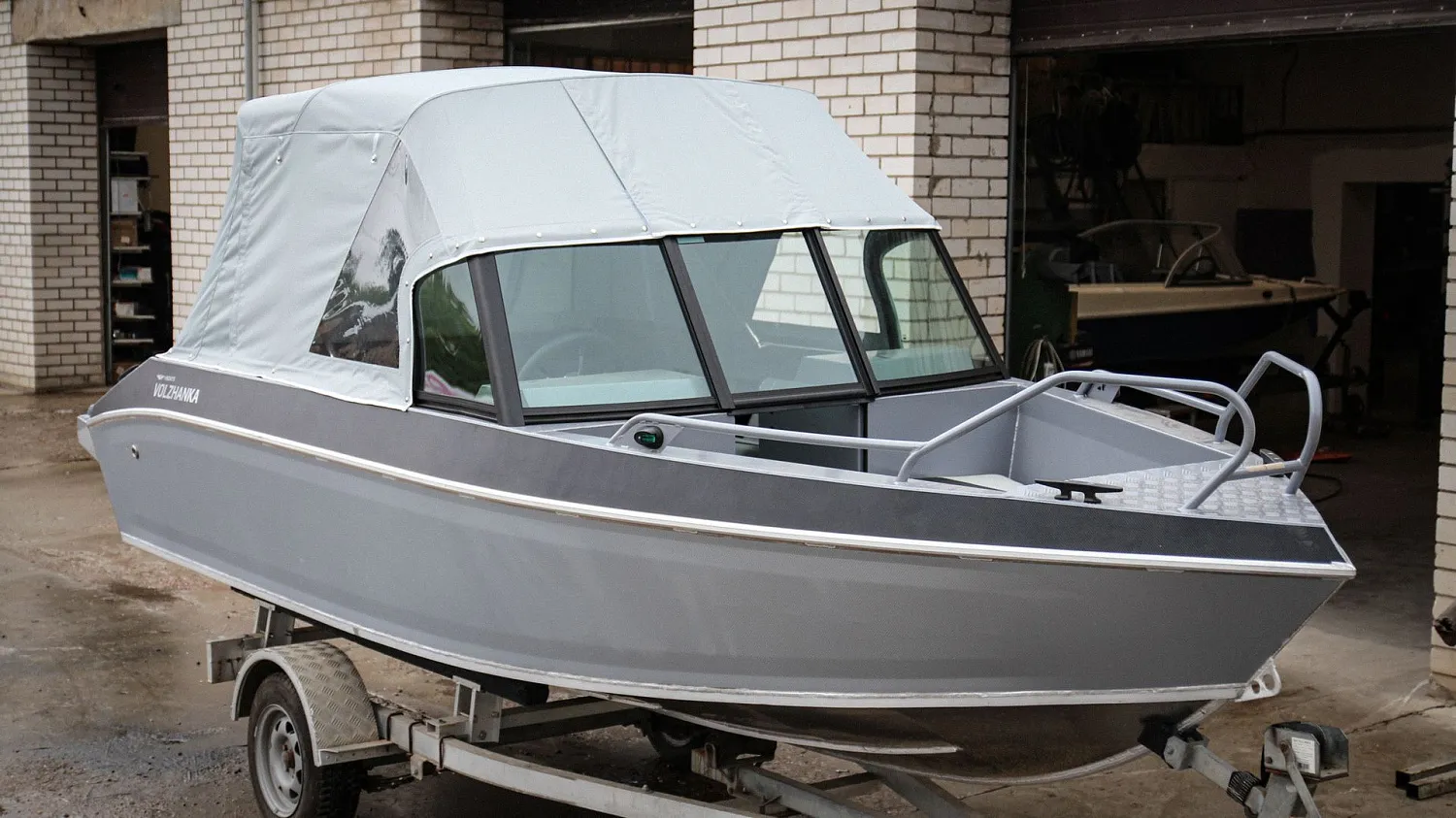 (2022) Волжанка 53 Bowrider - Fish Тент ходовой и Транспортировочный