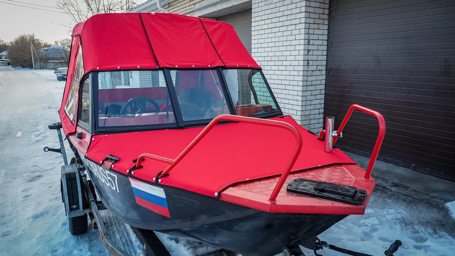 (2024) Неман 450 DC ветровое стекло AUTO, ходовой и транспортировочный тенты