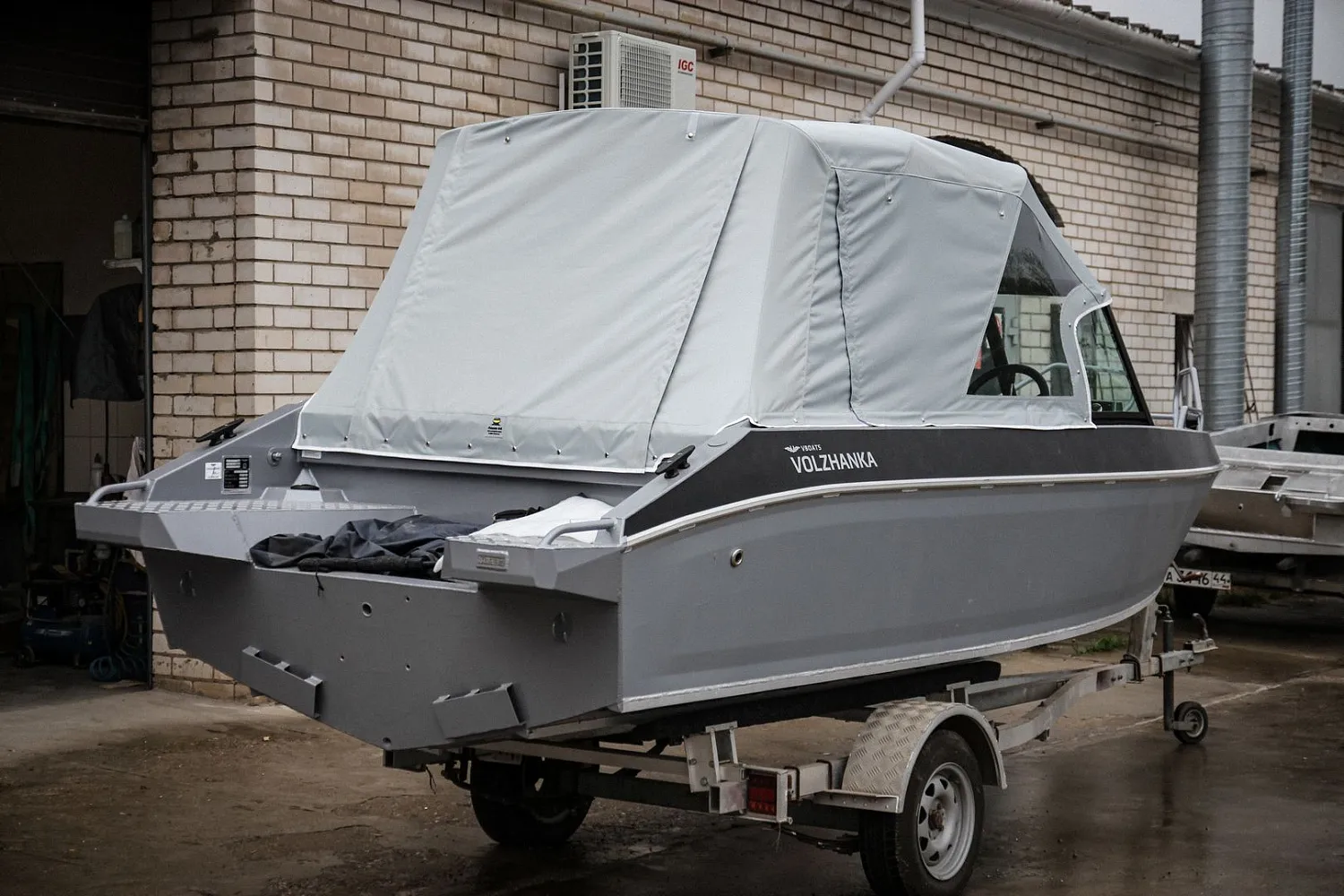 (2022) Волжанка 53 Bowrider - Fish Тент ходовой и Транспортировочный