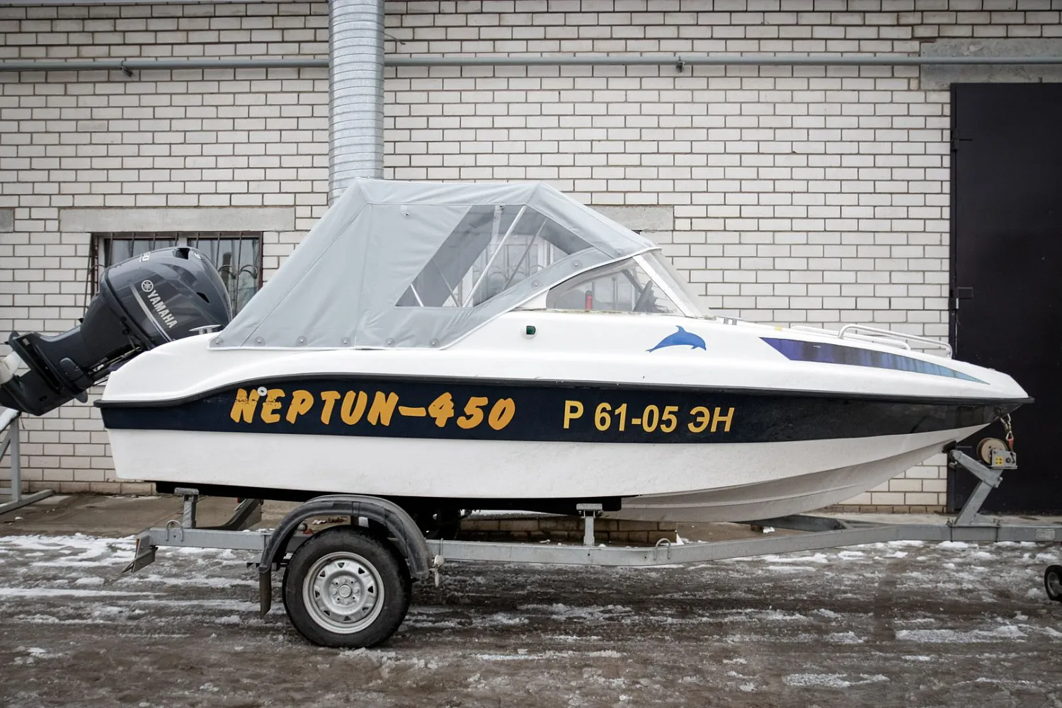 (2017) Нептун 450 (2013 г.в.) Ходовой на заводские дуги и Транспортировочный тенты