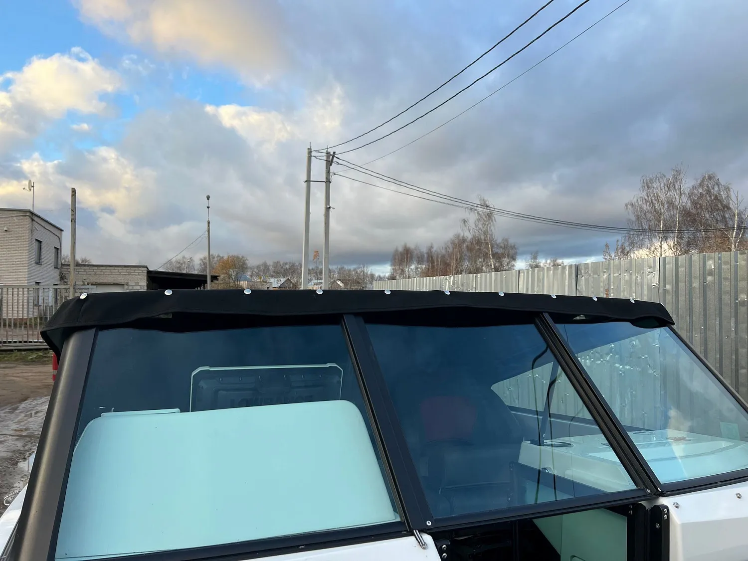 Victory 570 Open, изготовление и установка стояночного тента!