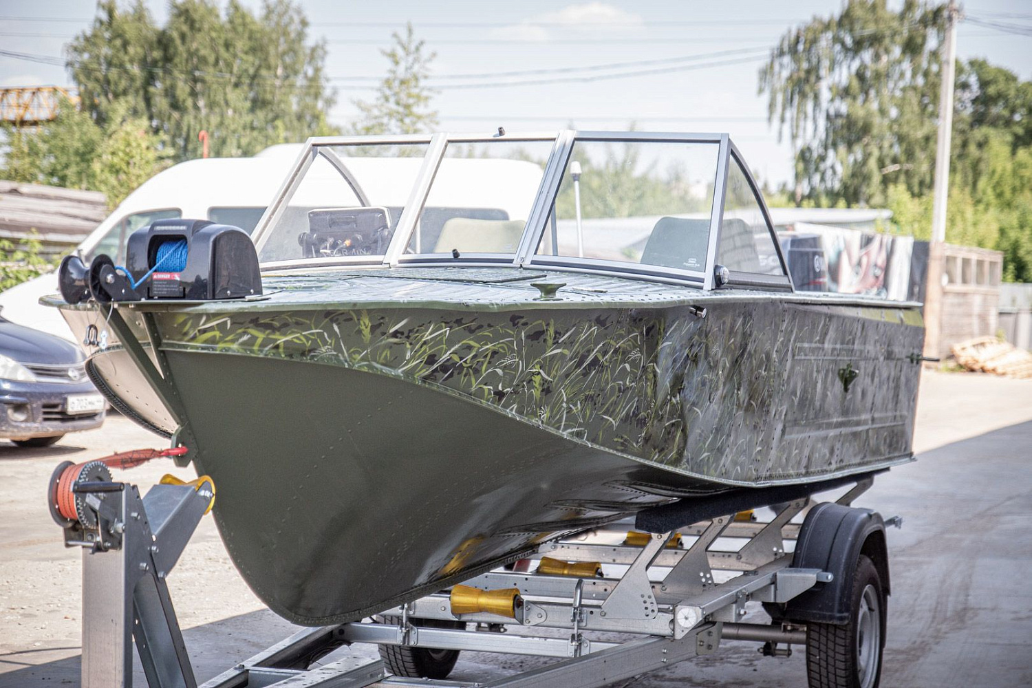 (2019) Казанка 2М Ветровое стекло Премиум с боковиной Классик