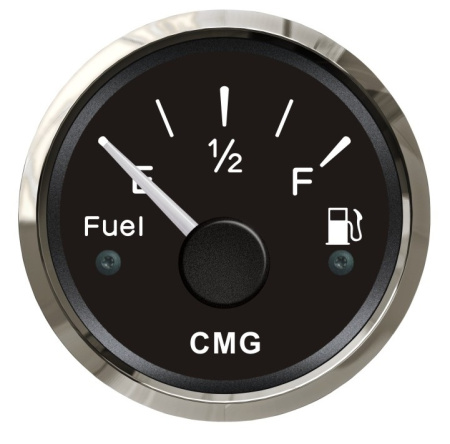 индикатор уровня топлива 0-190 ОМ черный хром, CMG